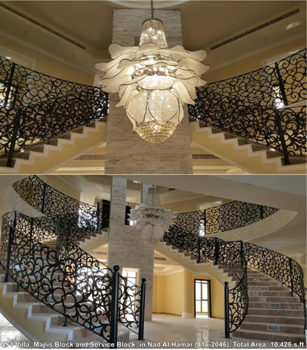 Spiral Cast Aluminium Railing for Staircases